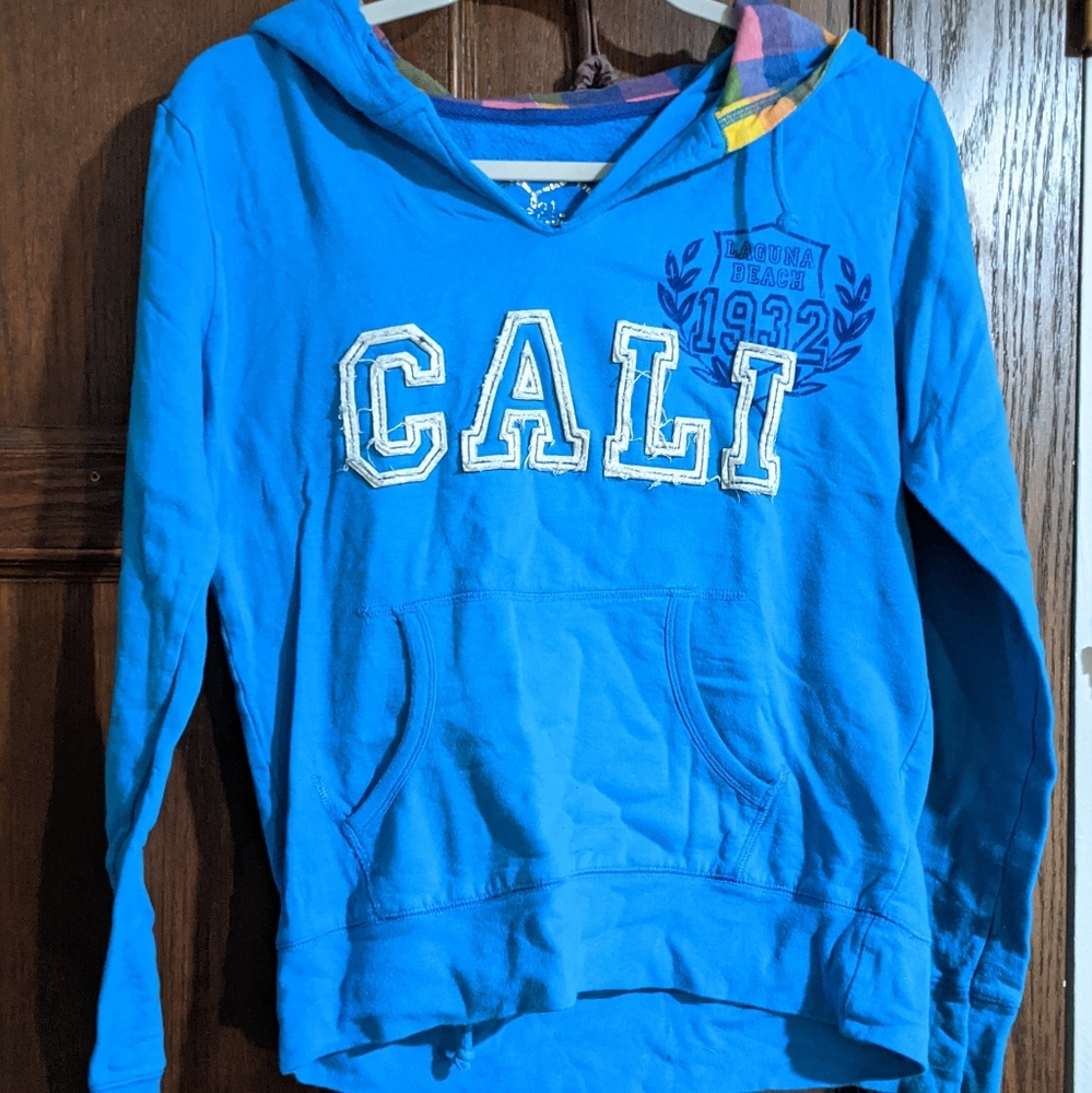 🌼4/$20🌼Vintage Y2K blue Cali hoodie